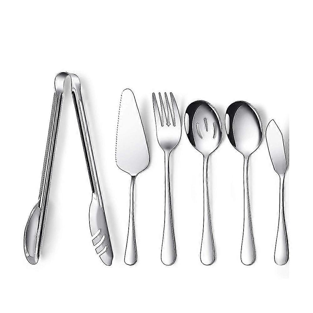 6 Pcs Serving Utensils Serving Serving Spoon Serving Fork Buffet Catering Serving Utensils For Buffet Breakfast Dinner