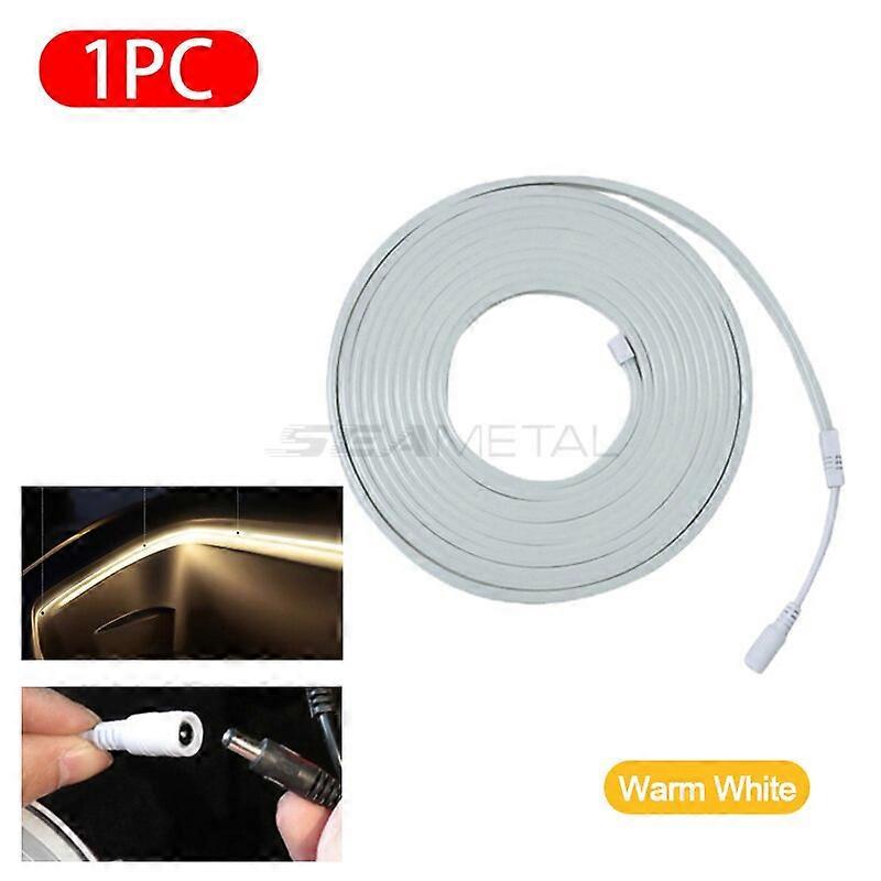 5 Meter Car Trunk Light Strip Led Atmosphere Lamp Free-Cut Waterproof Soft Decorative Light Bar Universal for 12V Car Motor Vehicle Lighting
