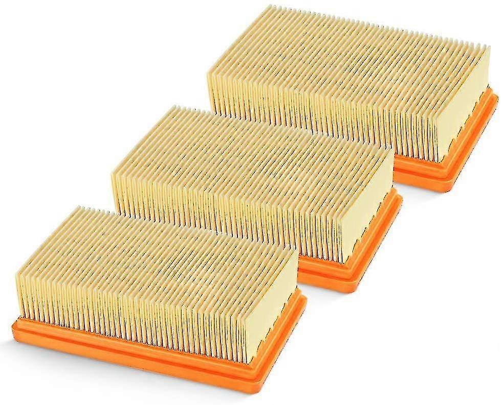 3 Pack Remplacement Filtre Plissé Plat Karcher Mv4 Mv5 Mv6 Wd4 Wd5 Wd6, Wd4p Wd5p Wd6p Humide-sec Vacuu