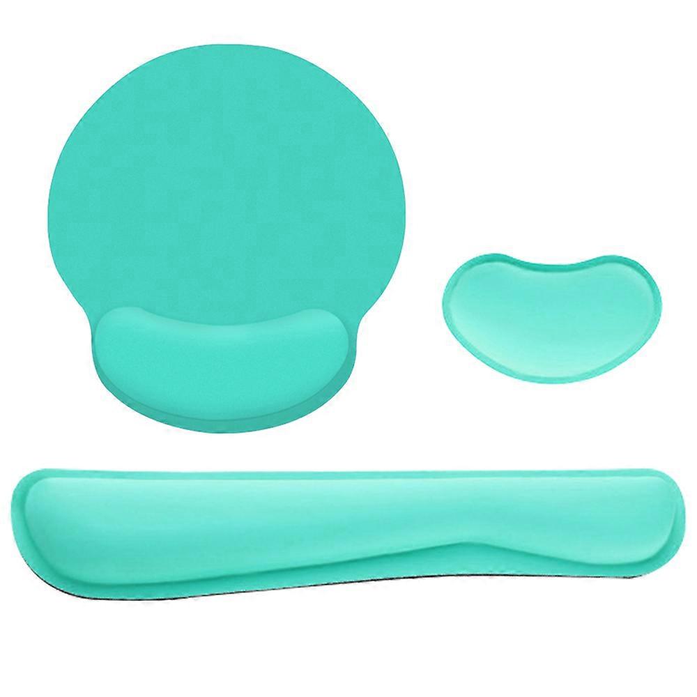 Ergonomic Memory Foam Keyboard Wrist Rest Mouse Wrist Rest Mouse Pad Set with Lycra Fabric Anti-slip Rubber Base Pink