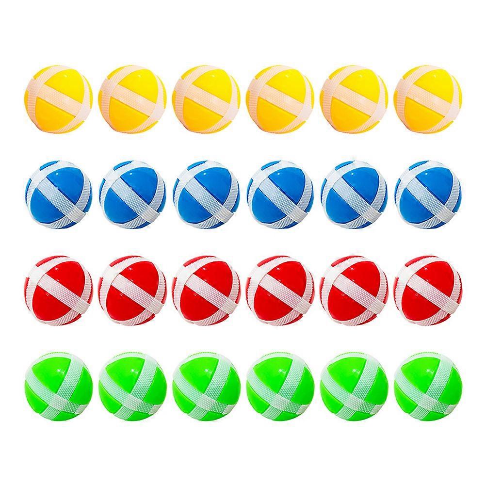 24Pcs Fabric Dart Board Sticky Balls Dart Hook and Loop Balls Darts Game Accessories