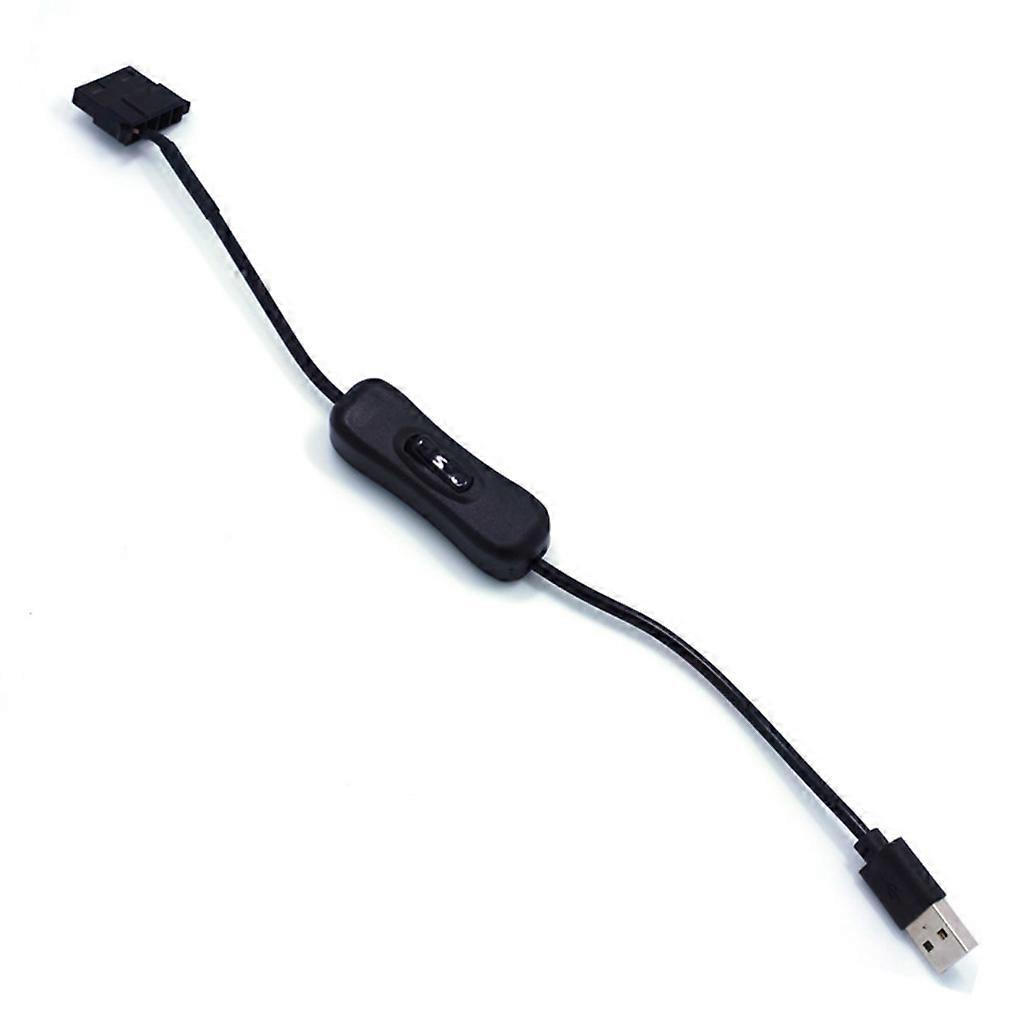30cm 5V PWM Fan Adapter Cable USB Switch Extension Cable with On/Off Switch