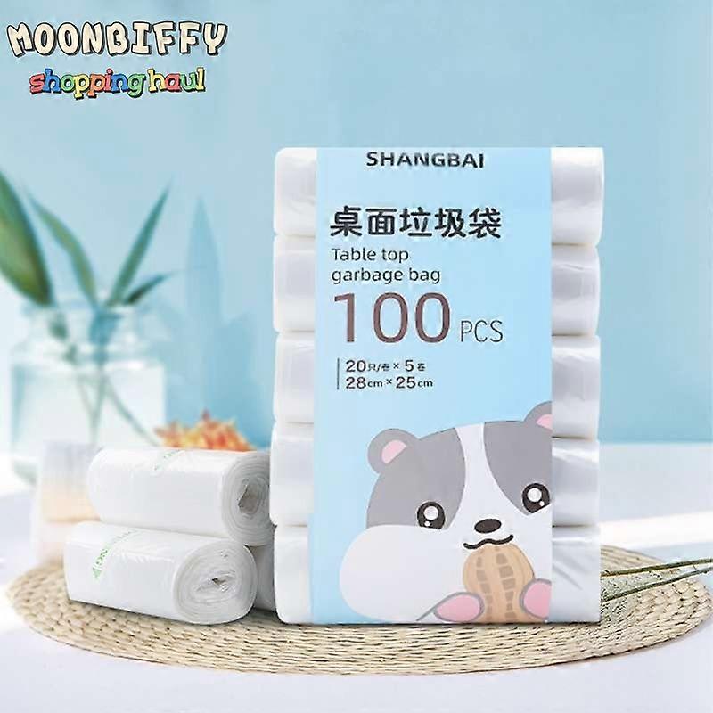 10Roll 200Pcs Mini Garbage Bag Household Thickened Small Desktop Garbage Can Garbage Bags Disposable Trash Bags