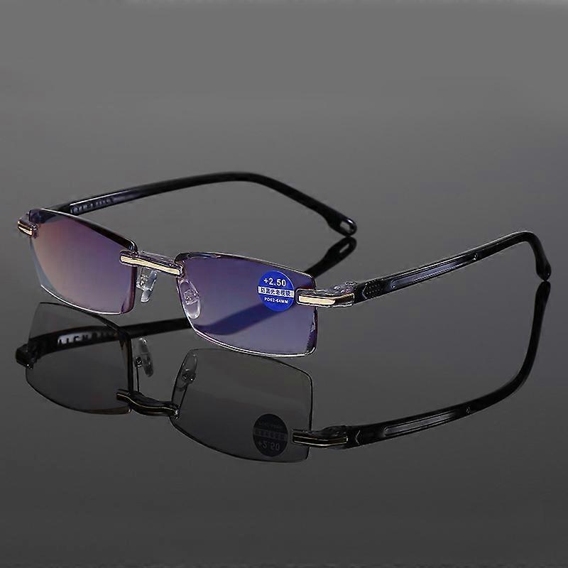 Metal Anti-blue Light Reading Glasses Farsighted Eyeglasses Men Business