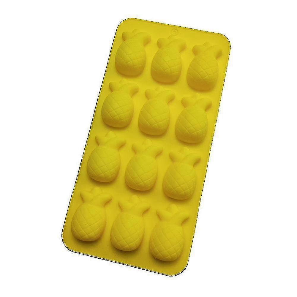 Pineapples Ice Cube Tray And Baking Mold, Yellow