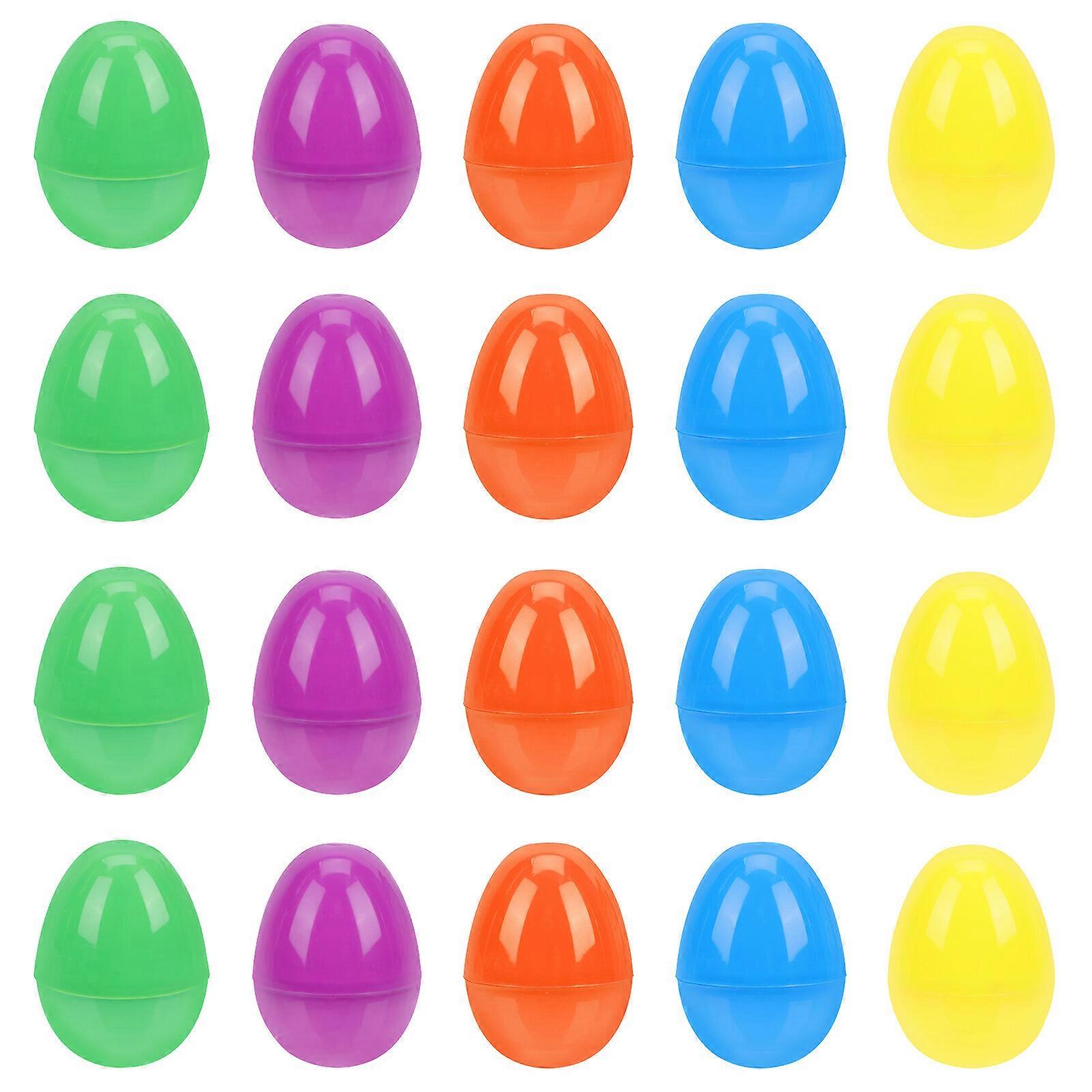 40pcs Creative Empty Easter Eggs Plastic Eggs Plaything Candy Eggshell Box