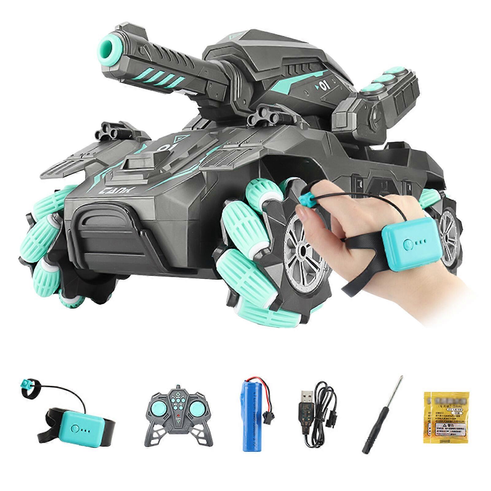 Gesture Sensor Toy Car Green Armored Vehicle Water Bomb Yellow Plastic Rechargeable Battery Tank Jouets pour enfants