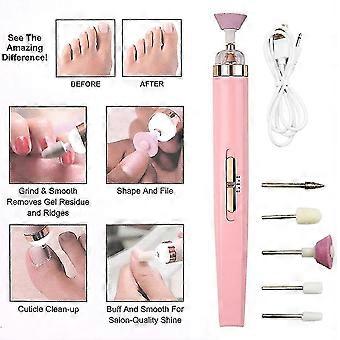 5 en 1 Ponceuse à ongles électrique Meulage Stylo Machine Fichier Perceuse Polissage Ensemble d’outils portables