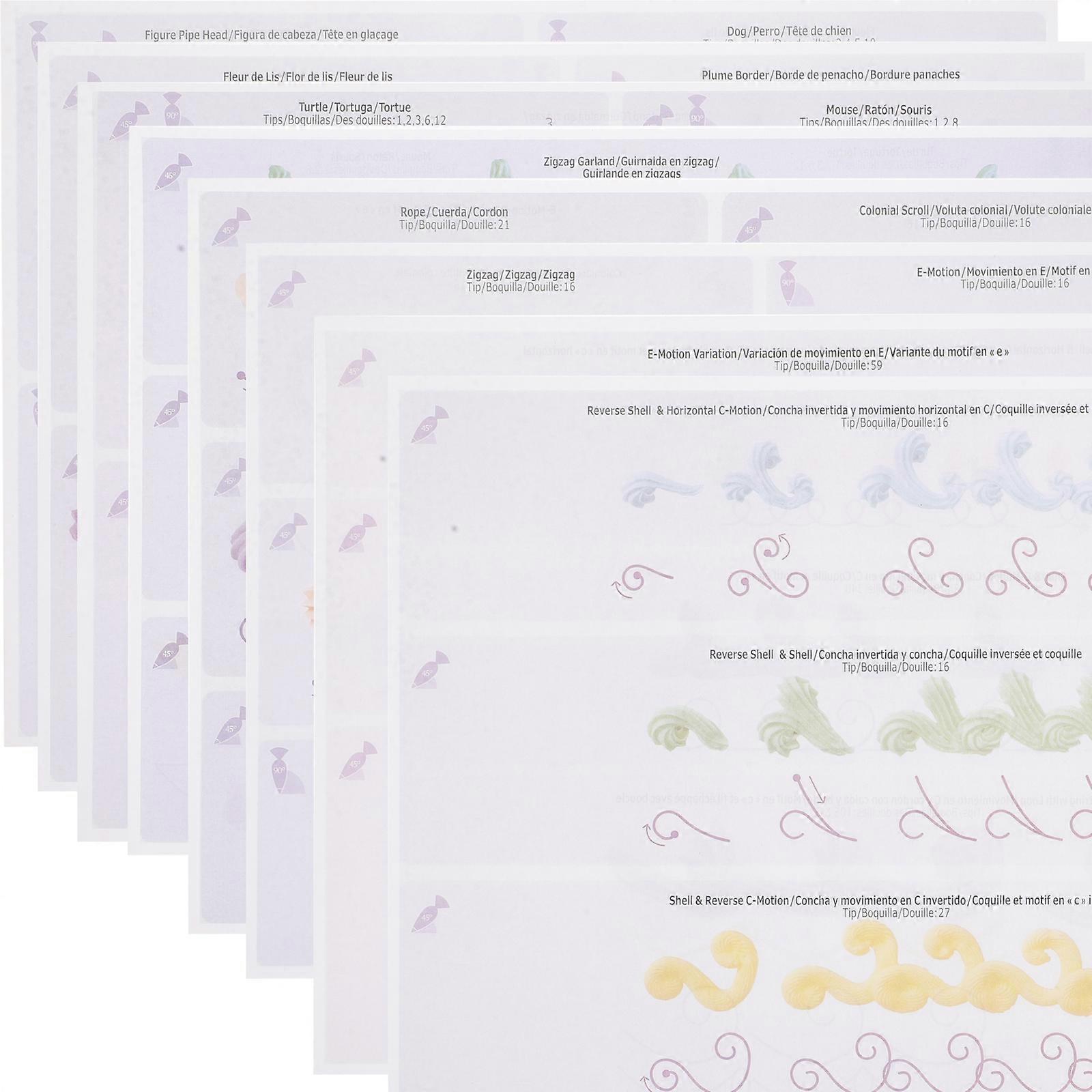 23 Sheets of Paper Piping Drawings Cupcake Cookie Piping Drawings Cupcake Decorating Practice Drawings