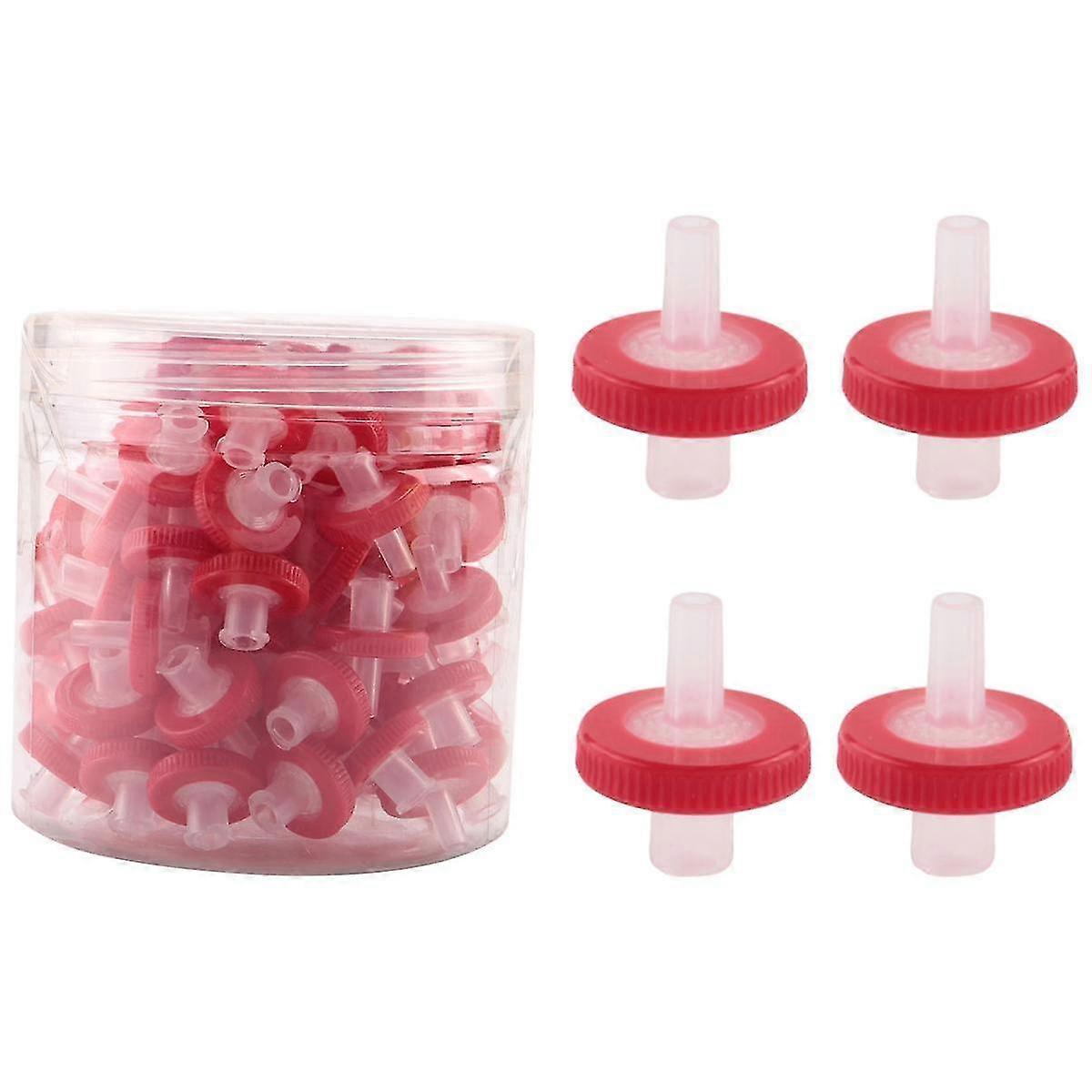100 Pack Syringe Filter Ptfe Hydrophobic 0.22um Membrane 13mm Pore Size Filtration Non-sterile Syringe Lab Filters