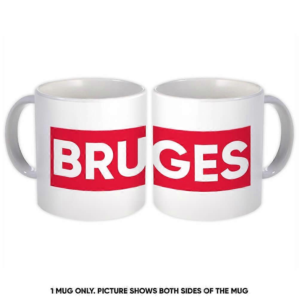 Gift Mug: Bruges Belgium Red