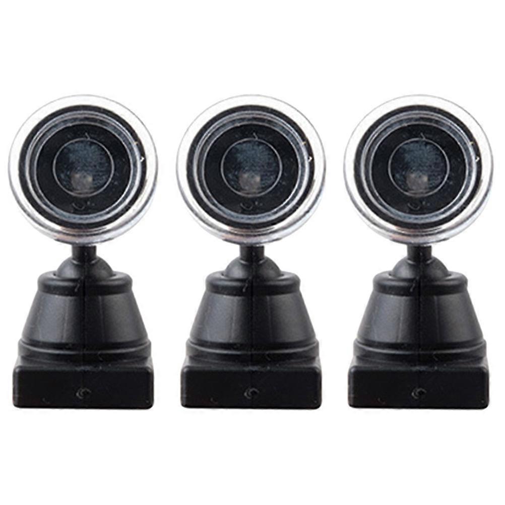 3pcs Miniature Spotlight Model Building Sand Table Model Material Signal Light Model
