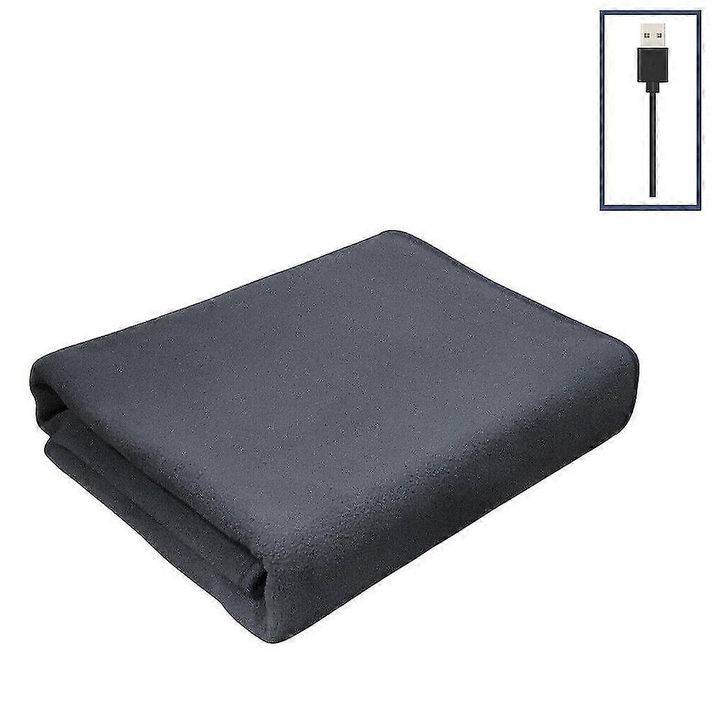 Usb Electric Heated Single-layer Blanket Plush Throw Winter Warm Soft Shawl