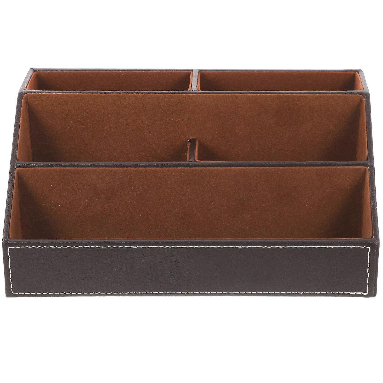 جهاز التحكم عن بعد حامل الجلود مكتب منظم سطح المكتب حامل تخزين متفرعات