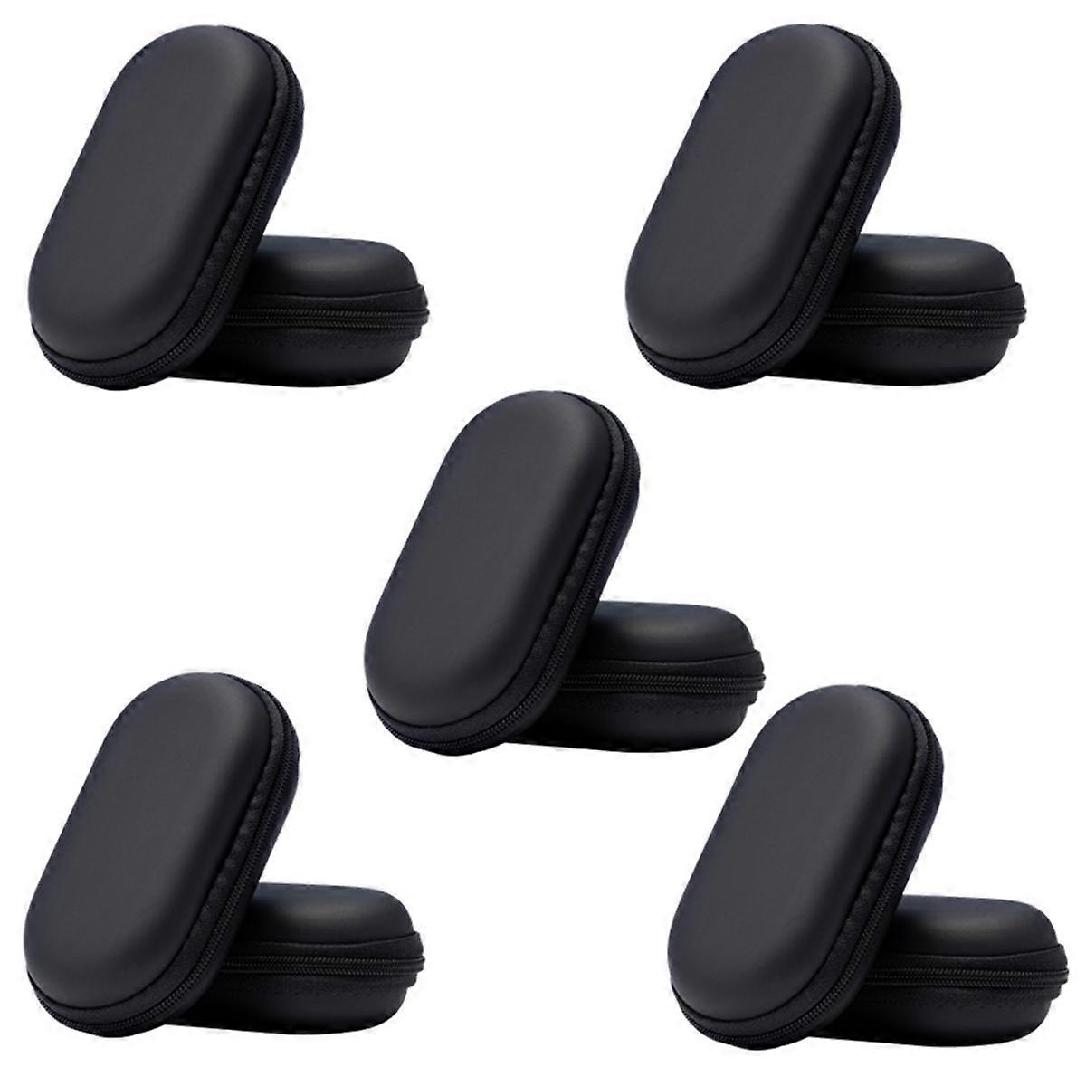 Headphone Bag Oval Headphone Storage Box Data Cable Packaging Box Bluetooth Headphone Storage Bag Flat