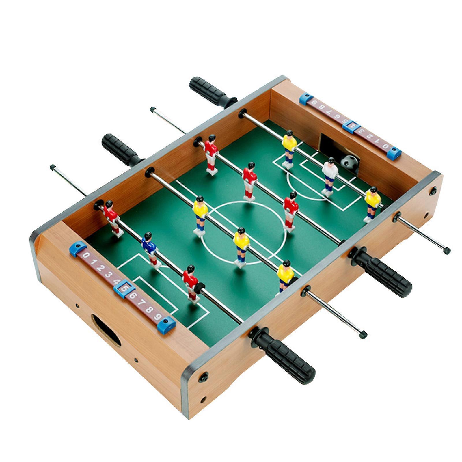 木製ミニフーズボールテーブルトップフットボールサッカーゲームセットキッズファミリーデスクトップおもちゃ