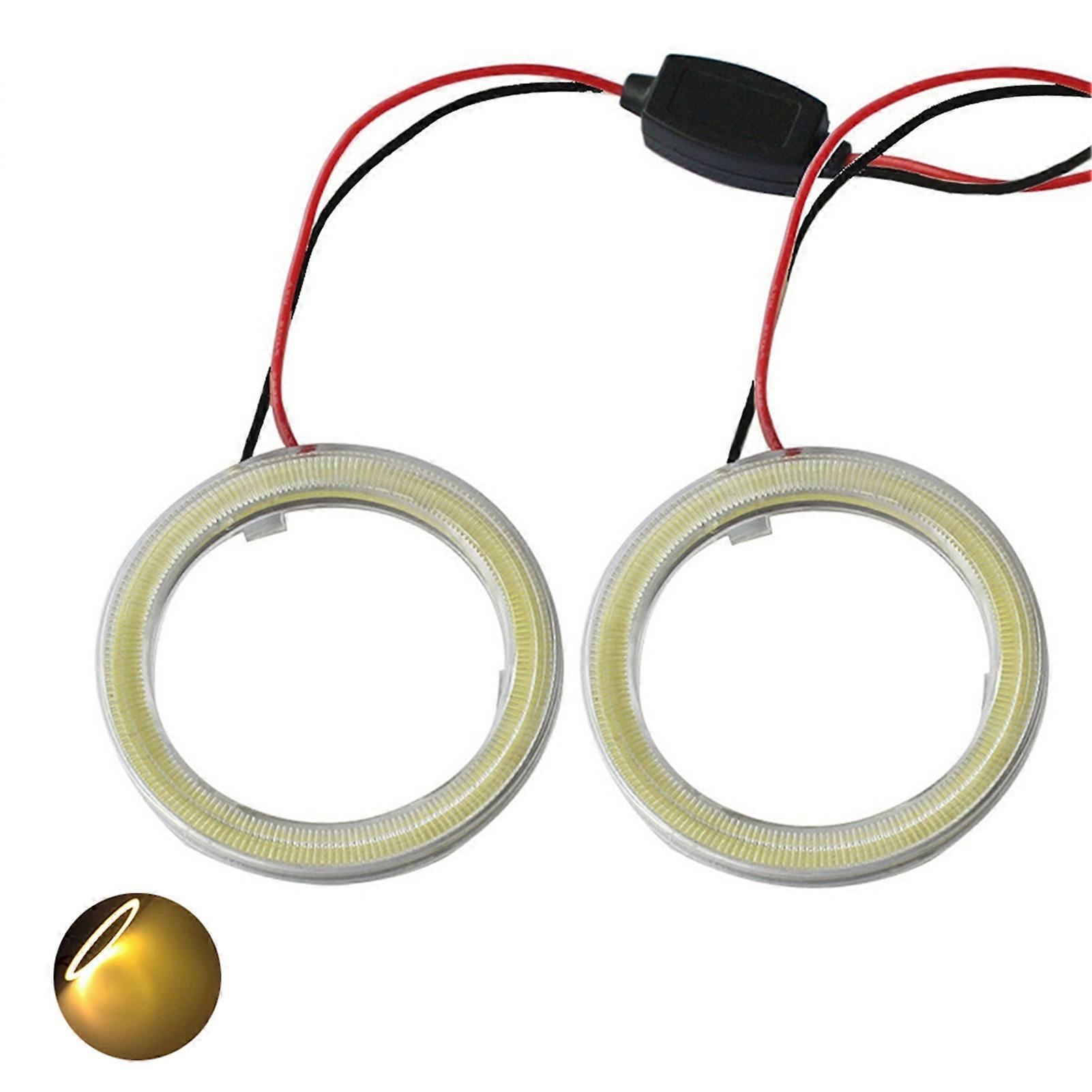 2Pcs/Set 9-14V COB LED Angel Eyes Car Auto Vehicle Rings Head Light Bulb Lamp
