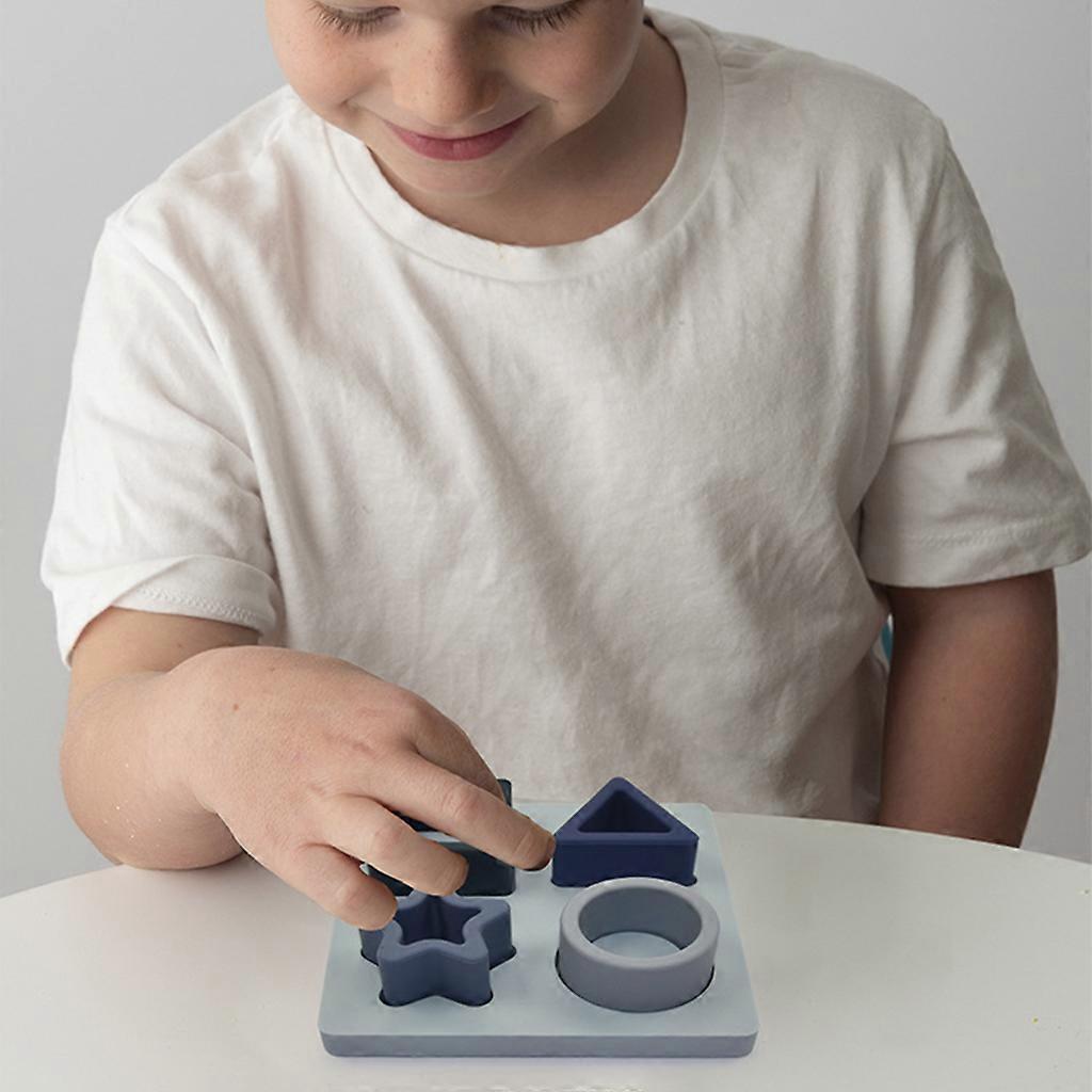 Modern Silica Gel Puzzles Toys Nesting Sorting Stacking Teething Recognition