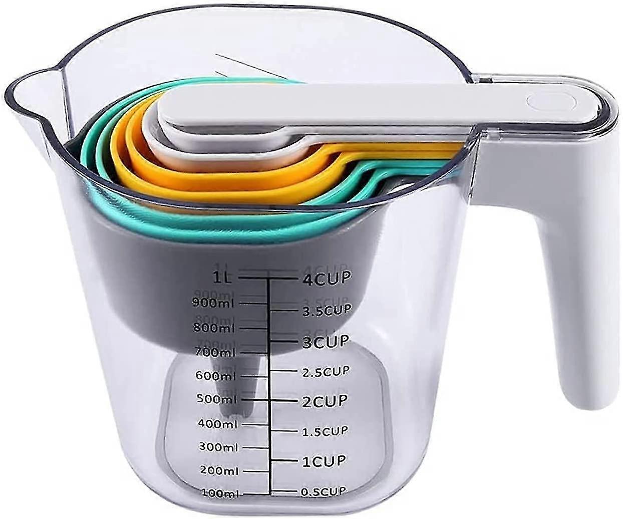 Sada 9 plastových odměrek a odměrek