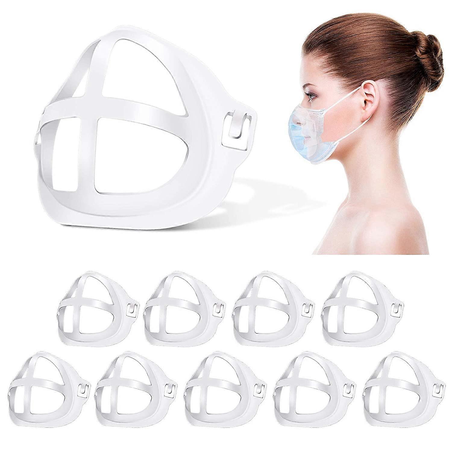 Face Mask Bracket (10Pcs) 3D Mask Bracket More Space for Comfortable Breathing Protect Lipstick