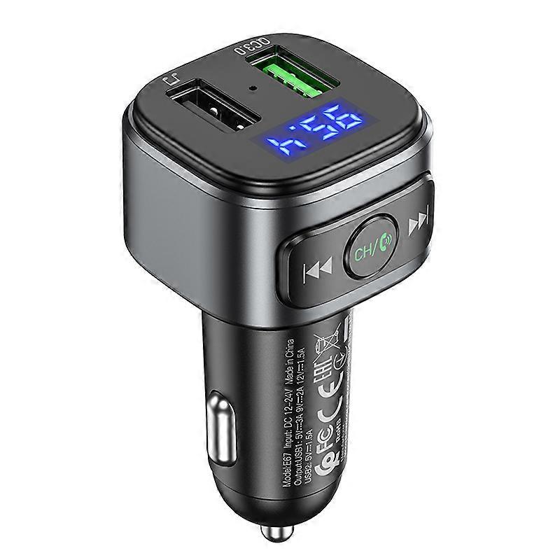 Hoco E65 Bluetooth FM Transmitter for iOS and Android Devices Black