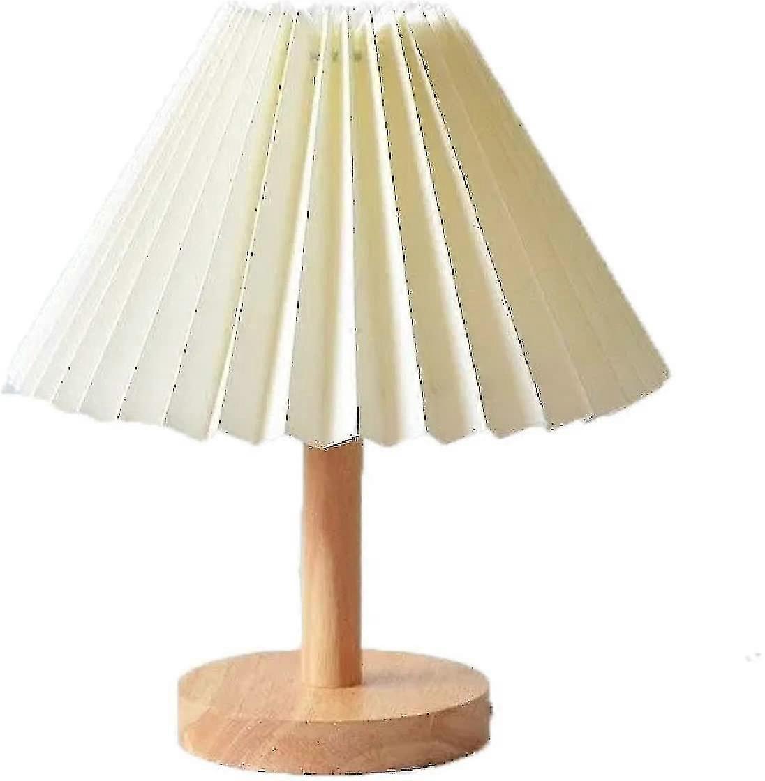 Retro plisate de la distanță de control de noapte de lumină, umbrelă în formă de noptieră lampă (bej Shade, dreapta