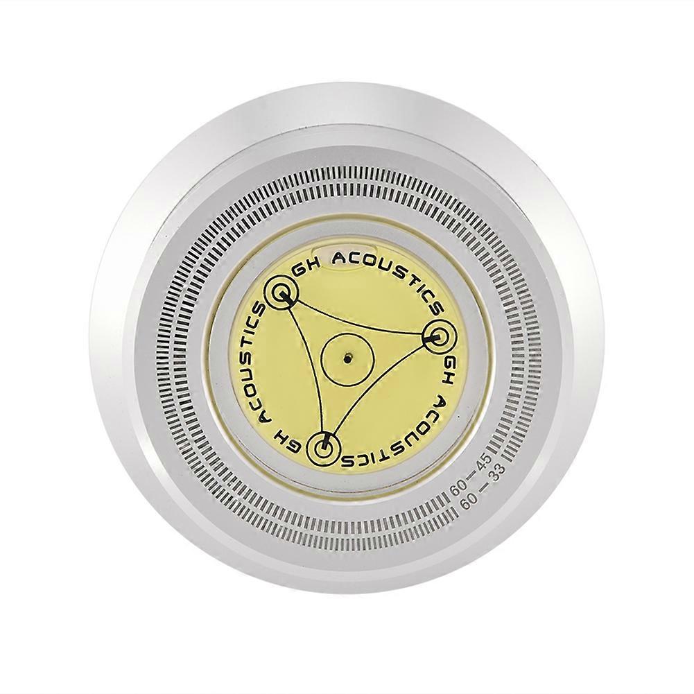 60Hz Turntable Disc Record Stabilizer Clamp with Bubble Level for LP Vinyl Record Player Silver