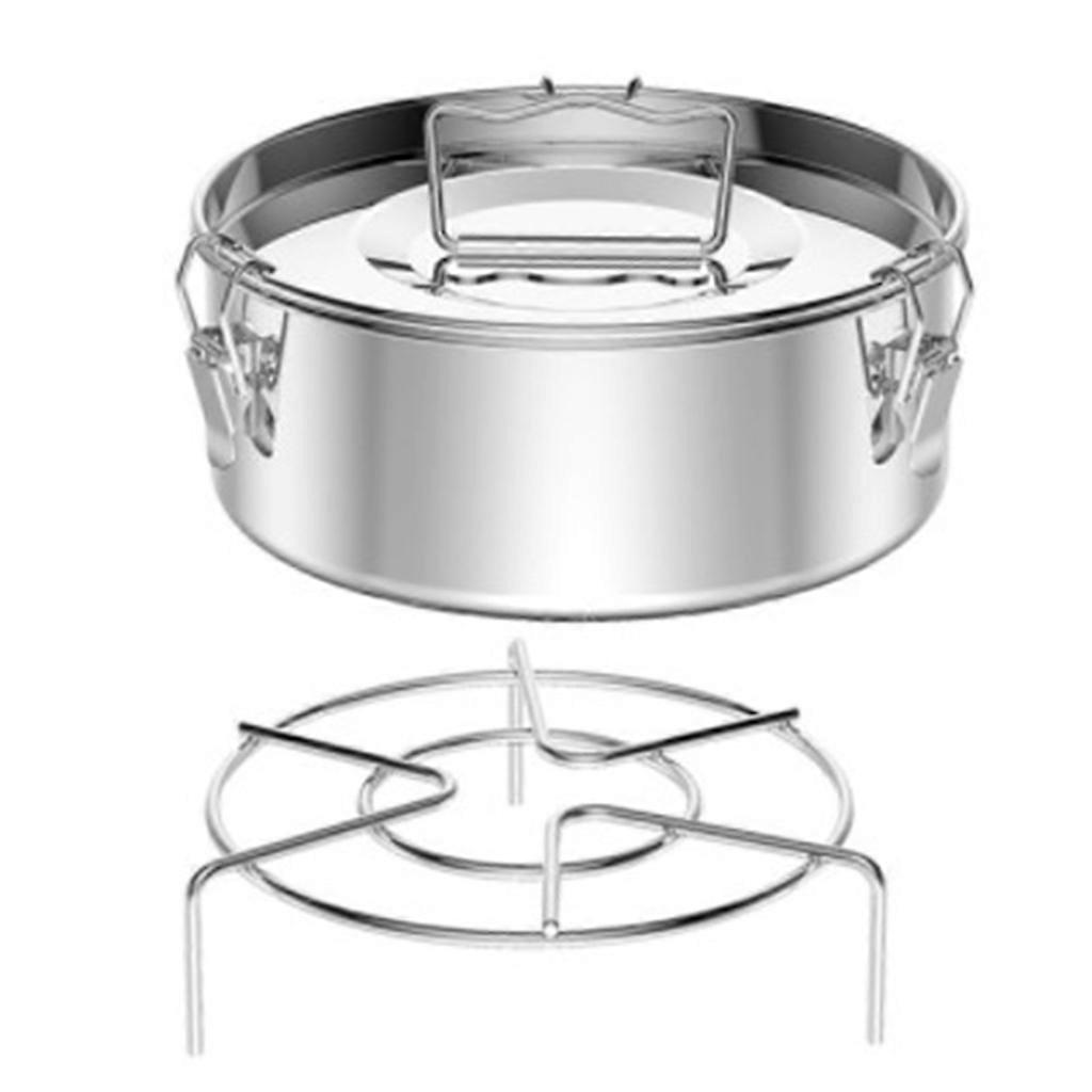 Flan Pan Stainless Steel with Lid and Handle Round Shape Kitchen Baking Durable