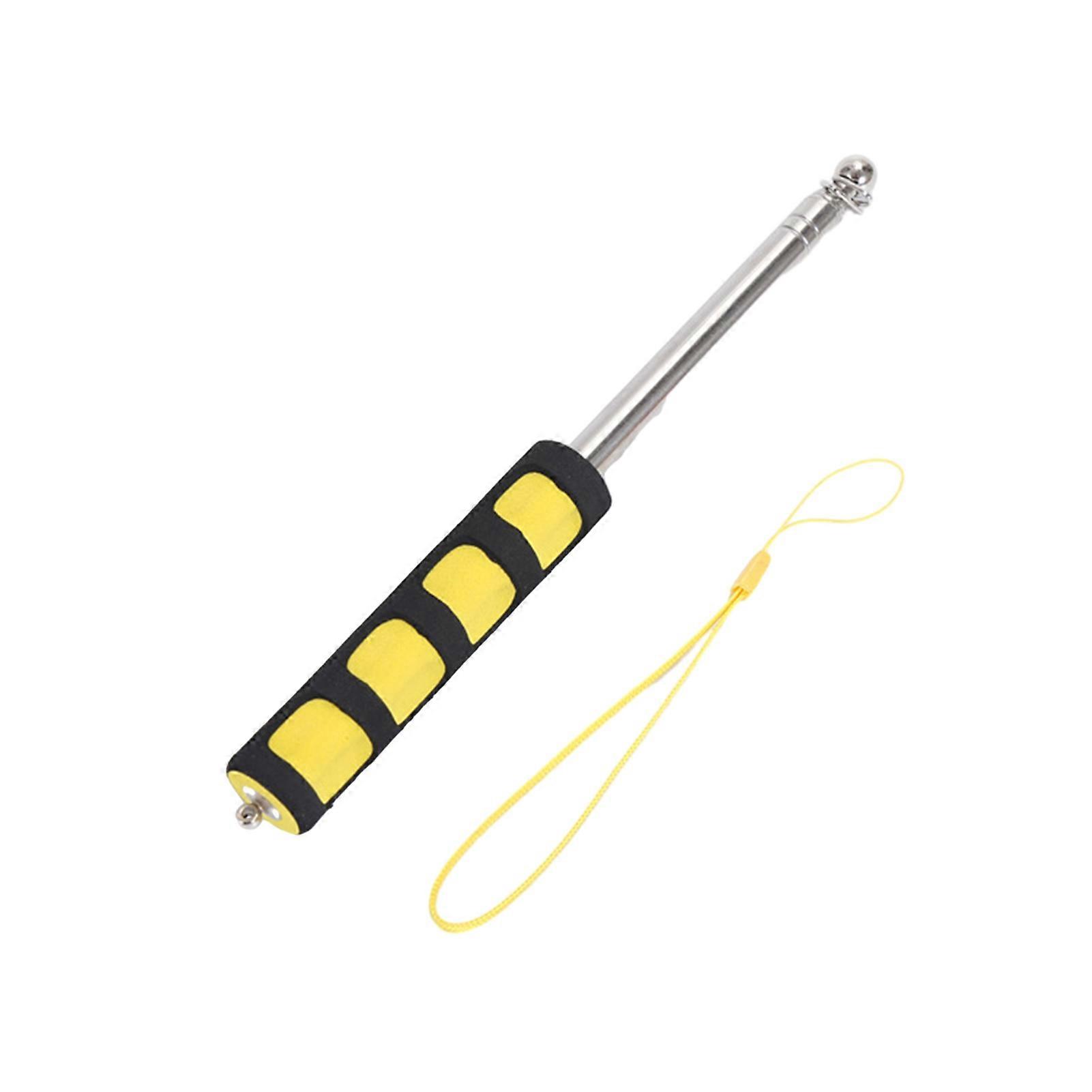 140/200cm Flag Pole with Lanyard Multi-section Non-slip Handle Comfortable Grip Teaching Pointer Stick Stainless Steel Telescopic Banner Flagpole Tour