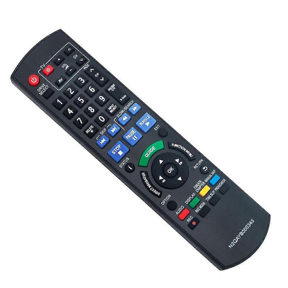 New Replacement N2QAYB000343 Remote Control For Panasonic DVD Recorder DMR-EZ47V