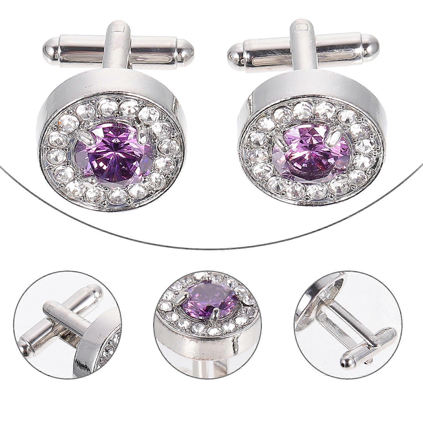 1 Pair of Fashionable Sewing Buttons Simple Alloy Cufflinks Decorative Buttons