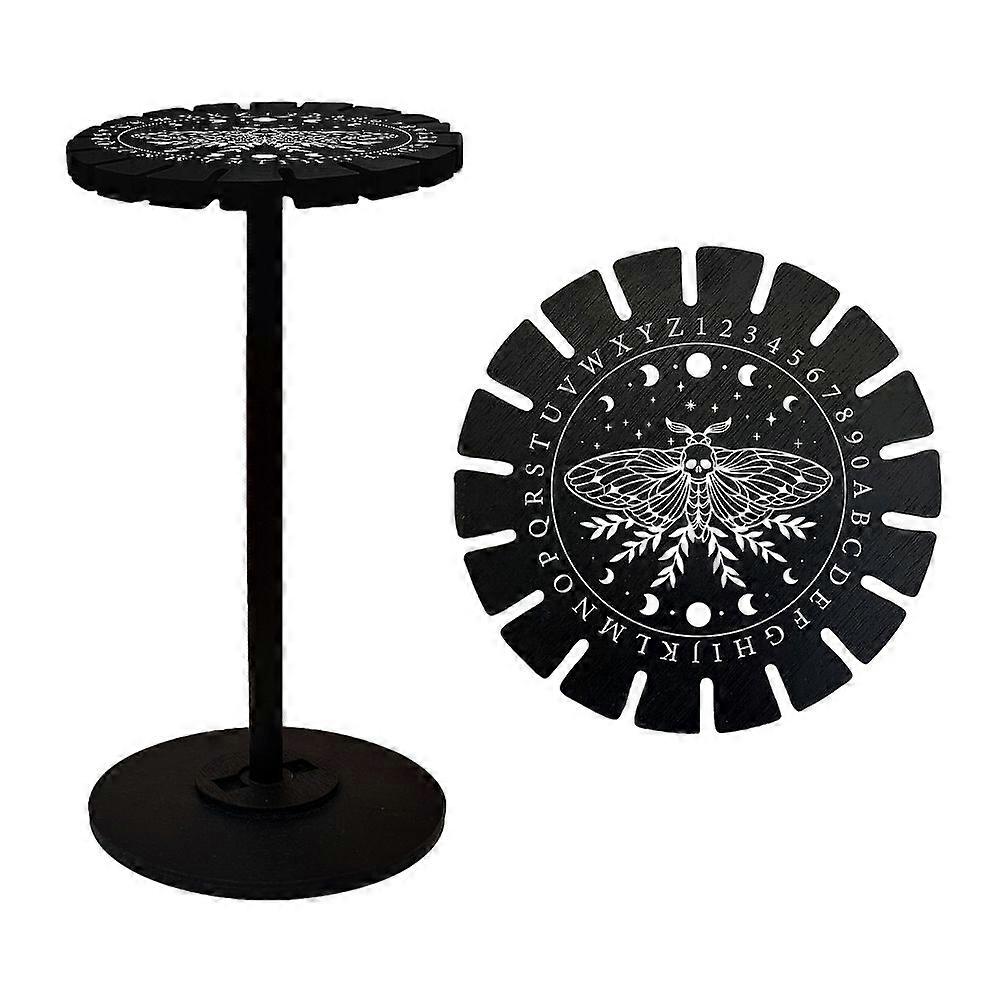 Wooden Wheel Wooden Display Shelf Black Holder Stand Rustic Divination Pendulum Storage Rack Witch Stuff Moon Phase Pattern Wheel: 120x8mm 2pcs Studdl