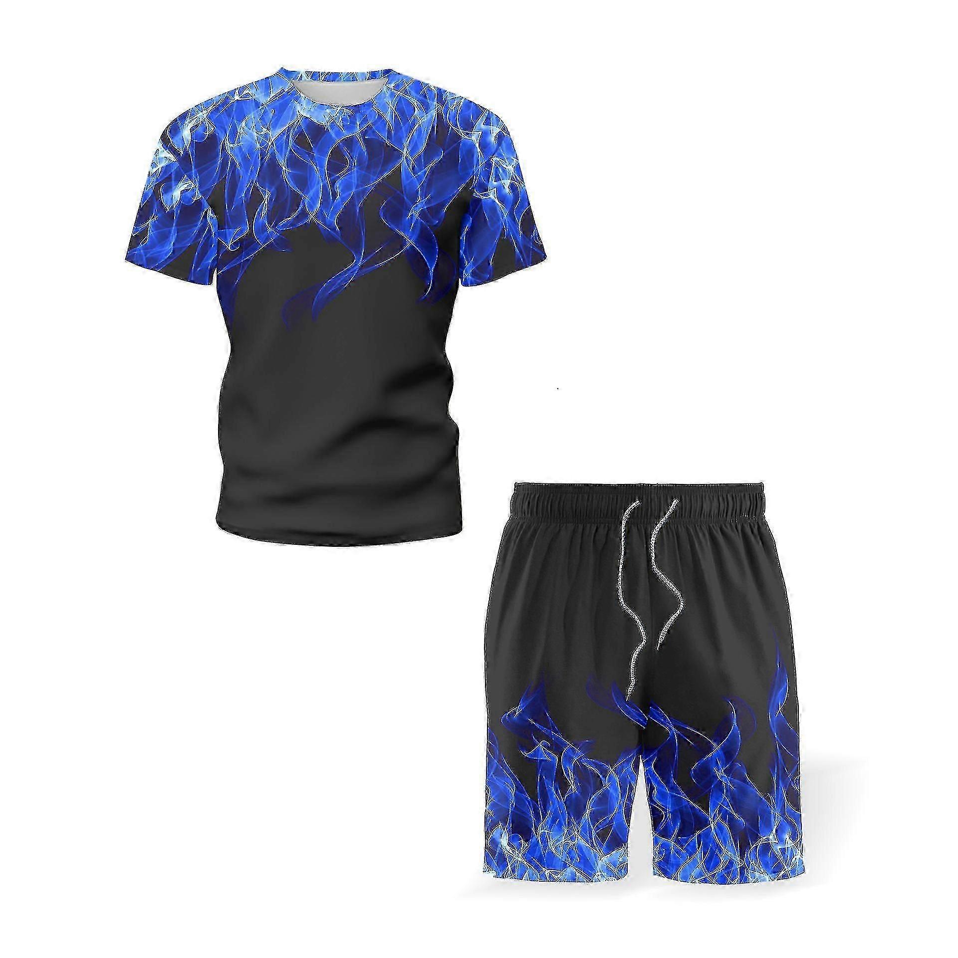 メンズTシャツスーツスポーツスーツビーチショーツ+Tシャツ