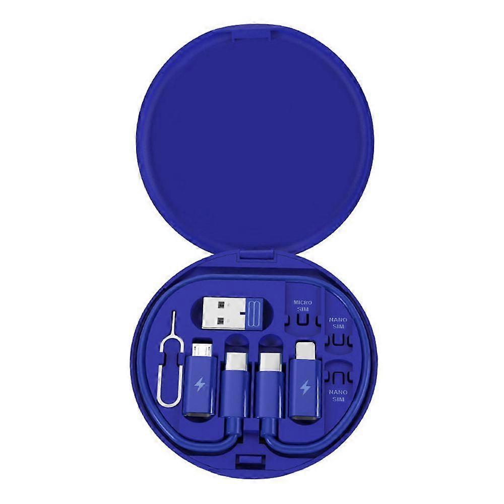 Data Cable Adapter Box USB 8-Pin for Android Convertor SIM Card Removal Pin Storage Slots Multi-function High Power Type-C Charging Cord Case Phone Ho