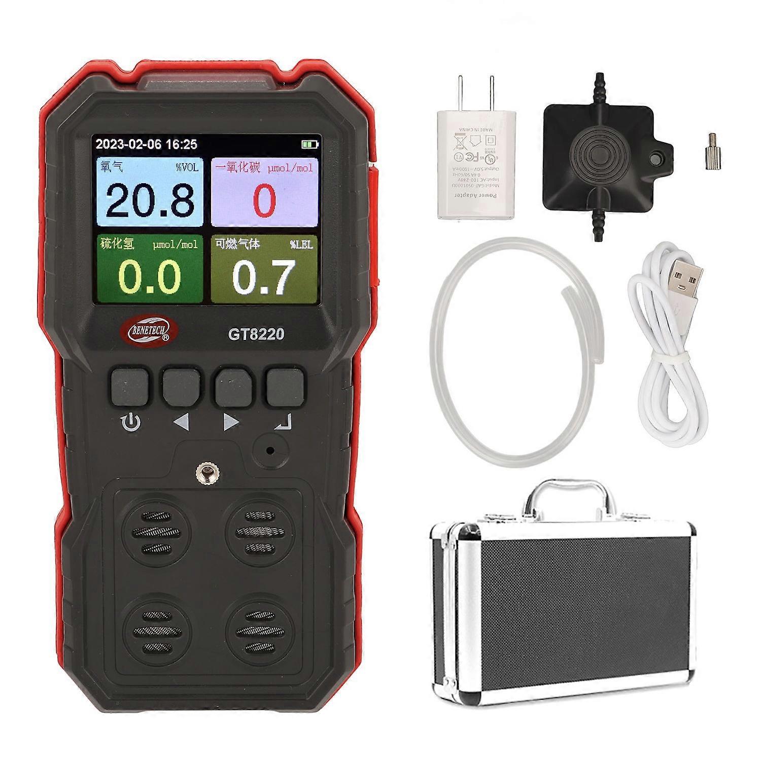 Combustible Gas Detector Sound Light Vibration Alarm Oxygen Hydrogen Sulfide Carbon Monoxide Tester