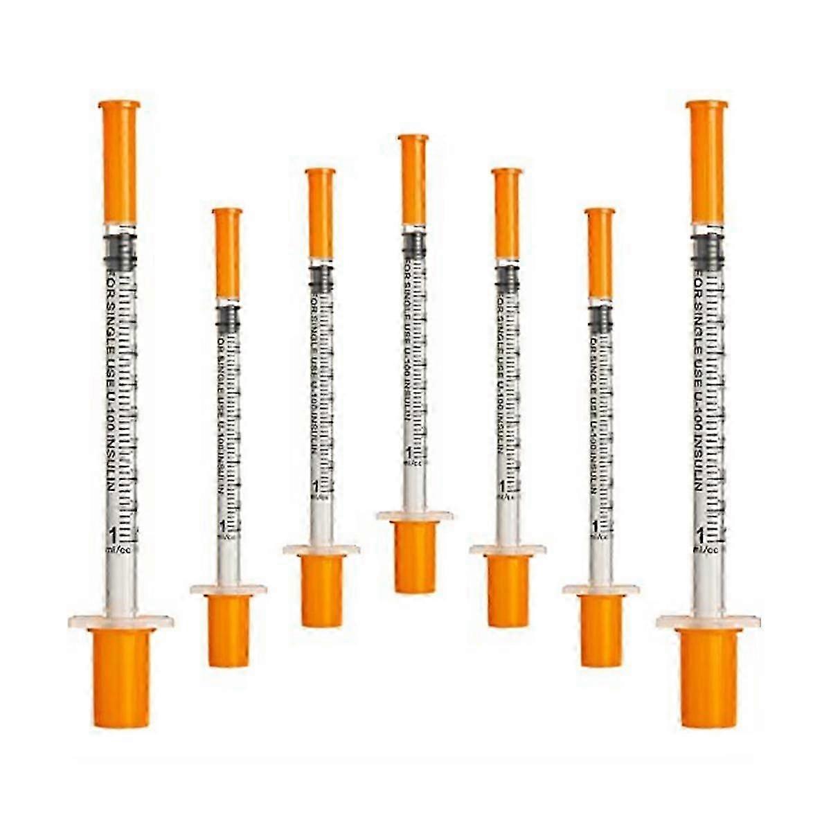 50Pcs/Pack 1ML Syringe with 30G (8Mm Long) Lab Supplies Individually Sealed Package