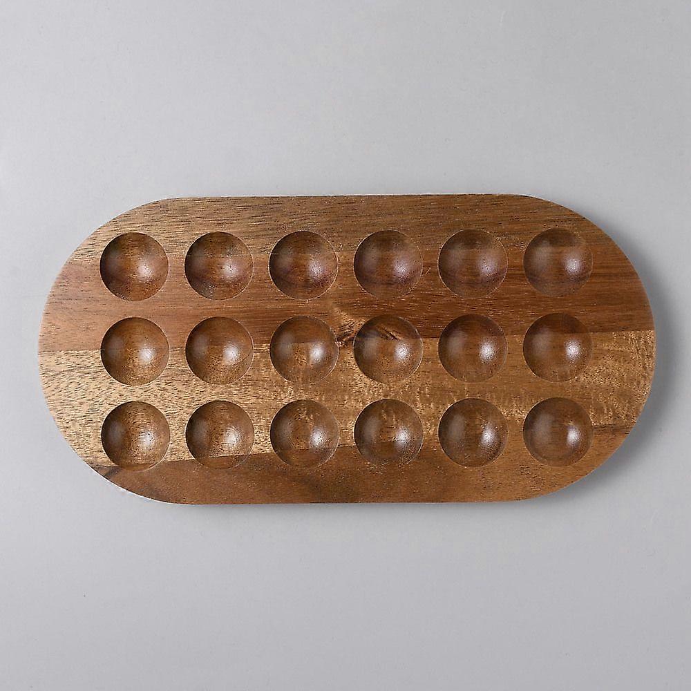 Wooden Egg Holder Stackable Egg Storage Trays Camel 30x15x1.9cm Inner Diameter: 3.2cm