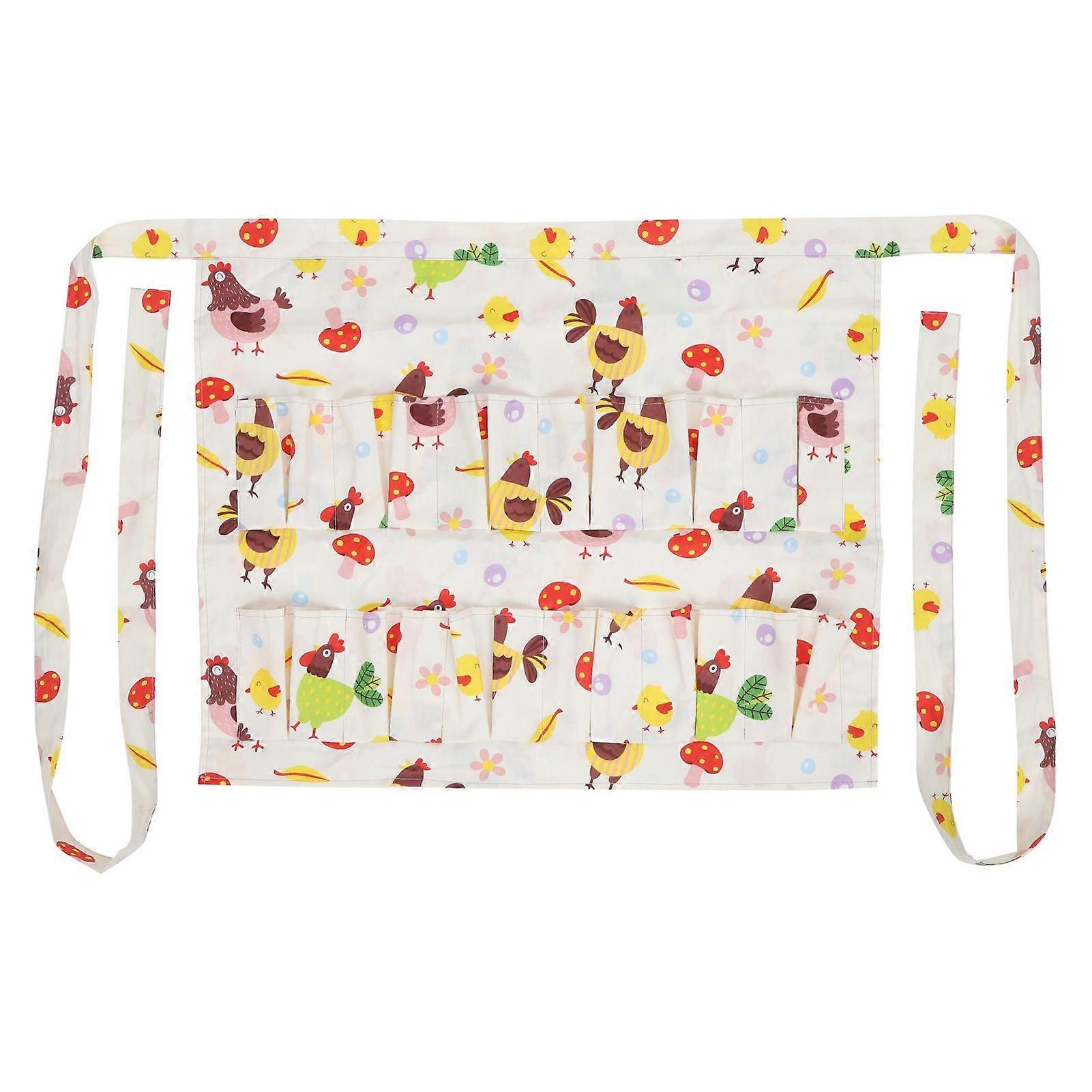 Eggs Collecting Protective Apron Multiple Pockets Chicken Eggs Gathering Holding ApronL