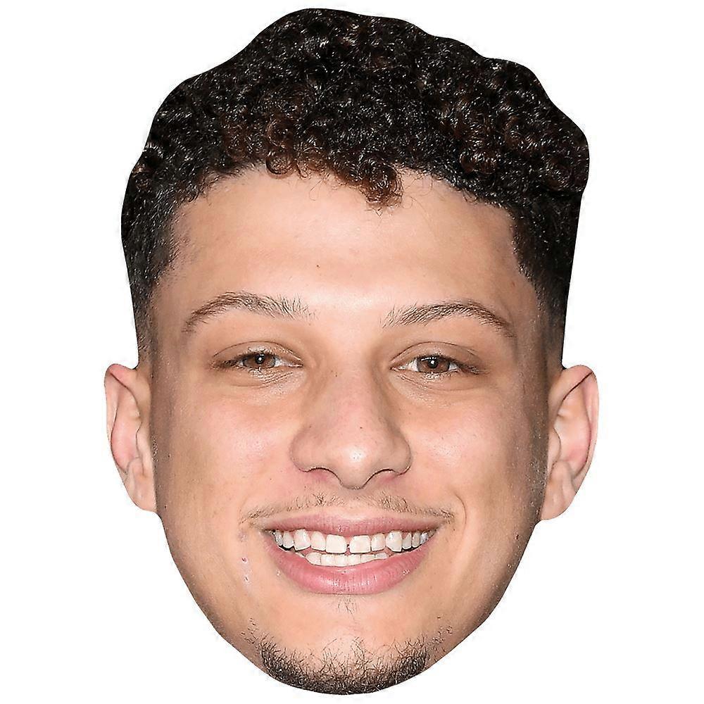 Patrick Mahomes (Smile) Celebrity Mask, Flat Card Face