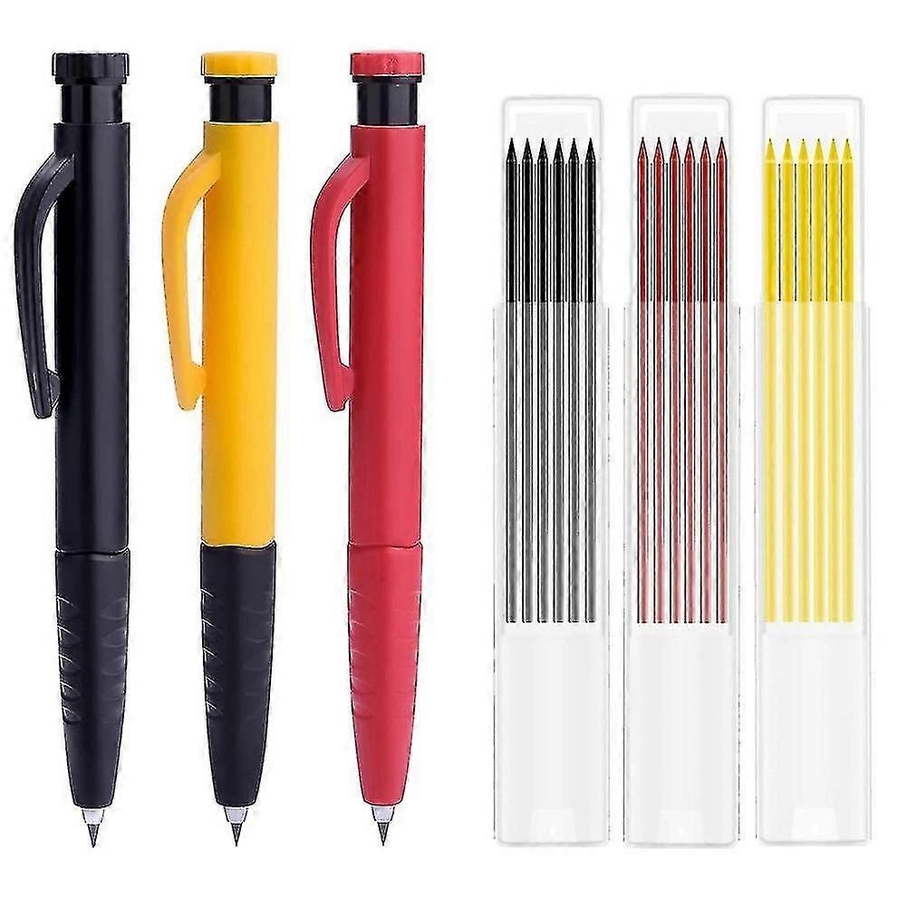 3pcs Pencils For Carpenters, Pencil For Construction Drawing Marking