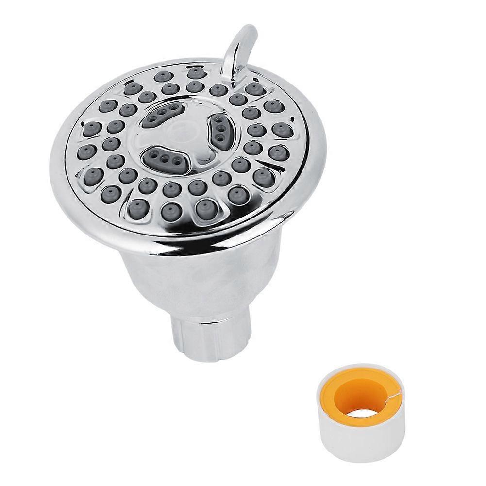 G1/2" Three Functions Adjustable Shower Head Silver Shower Spray Head for Bathroom Home