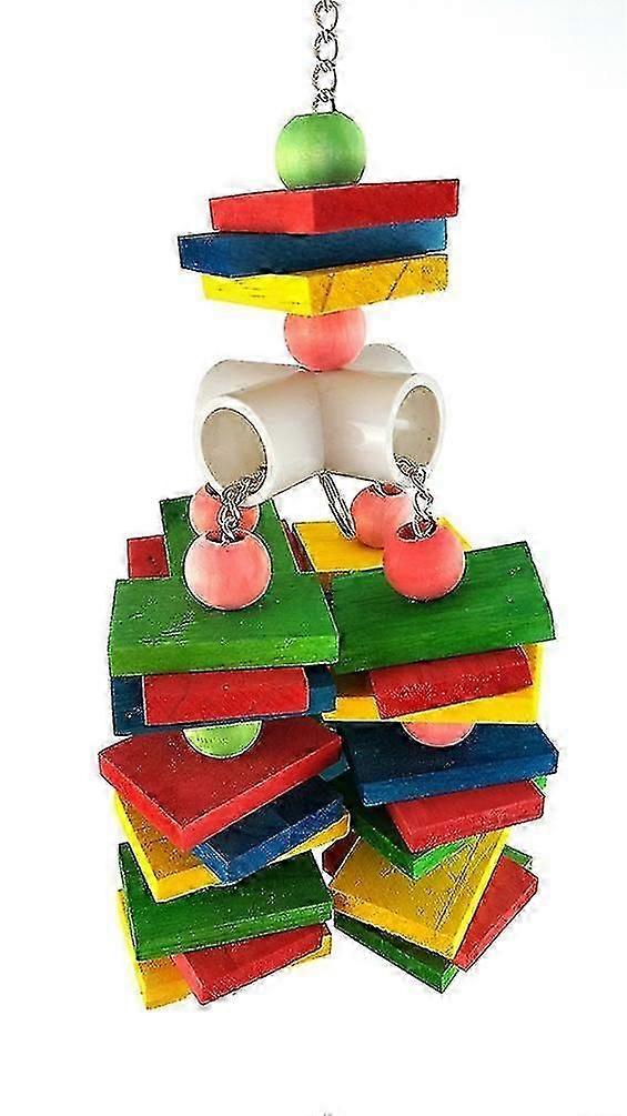 Safe Non-Toxic Bird Toys Parrot Color Building Blocks Bite Colorful Bite String Ladder Climbing Ladd