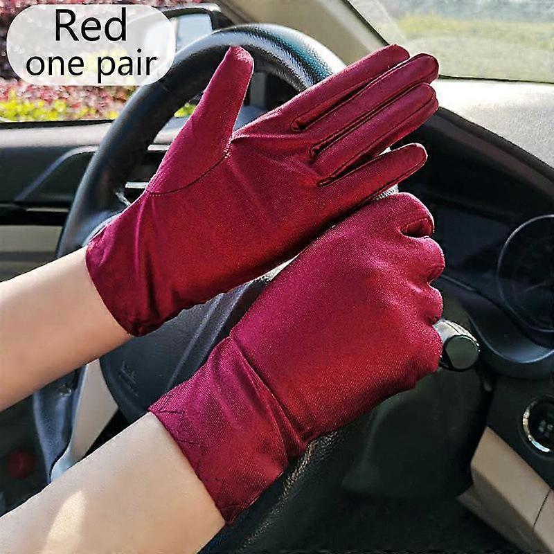 1Pair Drving gloves Thin Stretch Performance Driving Sunscreen Silk gloves Gloves Summer sunscreen