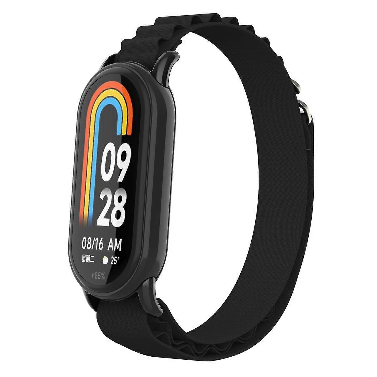 Metal Plug Loop Nylon Watch Band For Xiaomi Mi Band 8