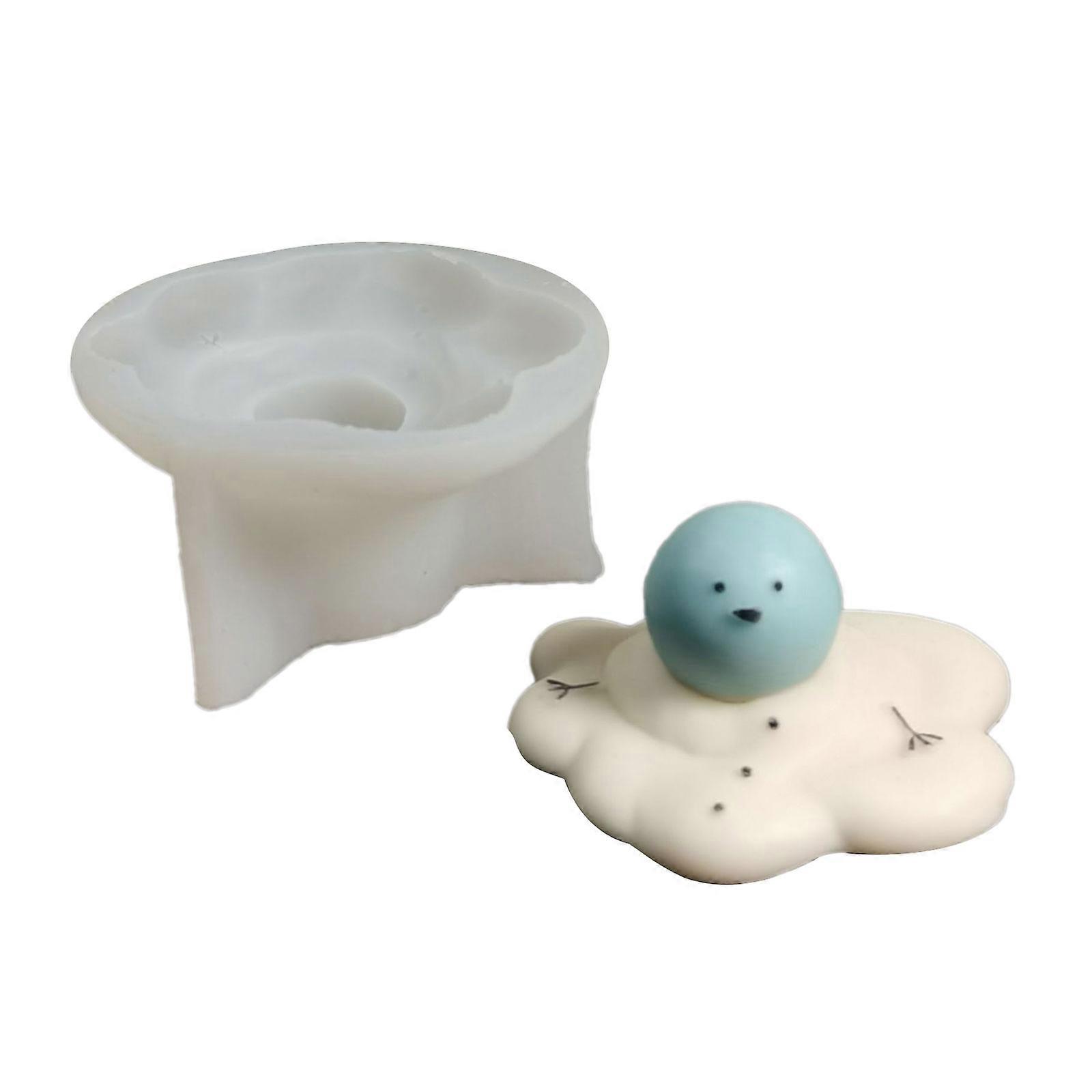 3-dimensional Candle Molds Santa Claus Shaped Craft Art Silicone Mold for Making Candle Handmade Soap Desktop Ornaments
