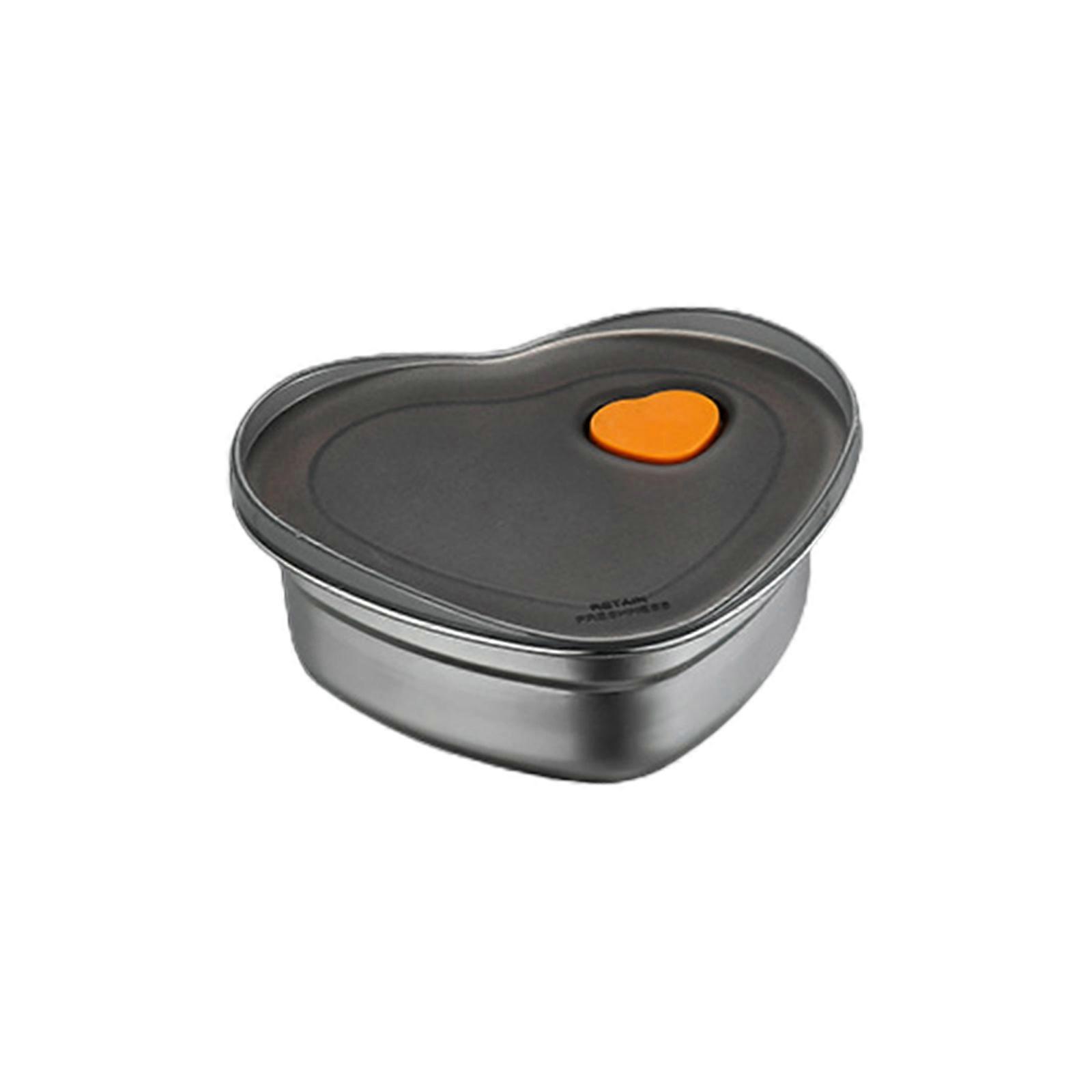 Heart-Shaped Lunch Box Portable Outdoor Picnic Camping Student Office Bento Box Stainless Steel Material for Outdoor Use