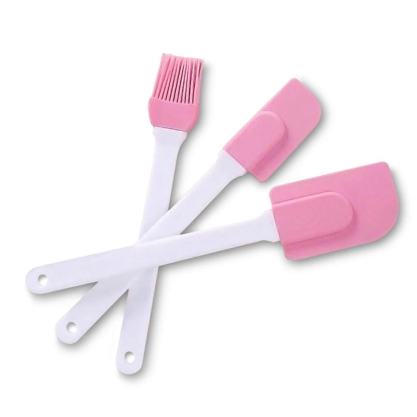 3 Set Mini Heatproof Silicone Non-Stick Spatula for Baking Mini Size