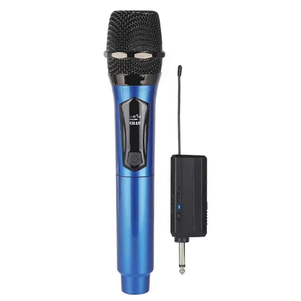 Wireless Handheld Microphone High Quality with Receiver Power Switch for Stage Performance Karaoke Singing Style:A