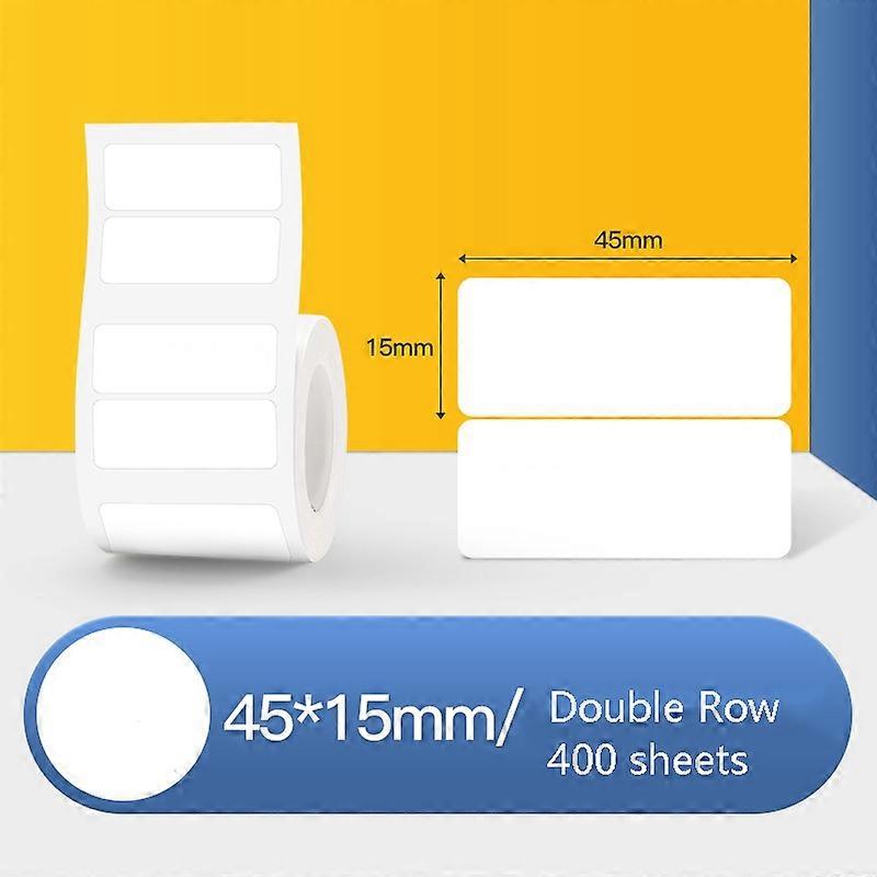 Thermal Label Paper Self-Adhesive Paper Fixed Asset Food Clothing Tag Price Tag for NIIMBOT B11 / B3S, Size: 45x15mm 460 Sheets