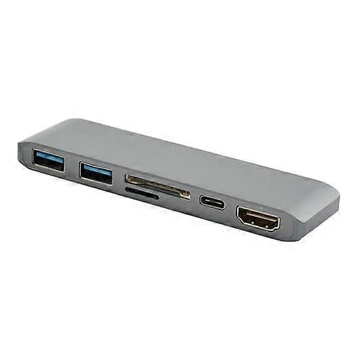 ZRUXE HB-220 6 in 1 Type-C to HDMI + USB 3.0 x 2 + SD + TF + PD Hub Converter